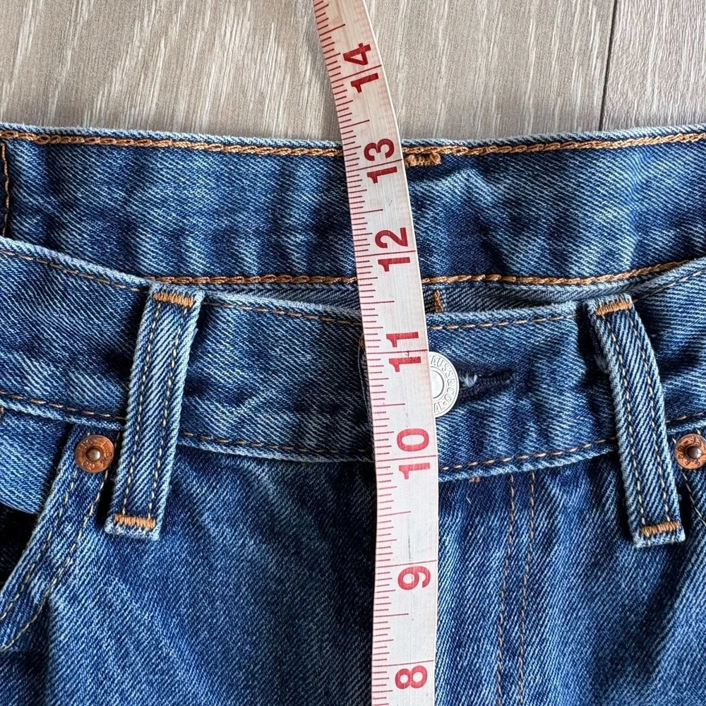 Levi's 550 Mens Blue Denim Mid Rise Relaxed Fit Classic Straight Jeans Sz 34x32